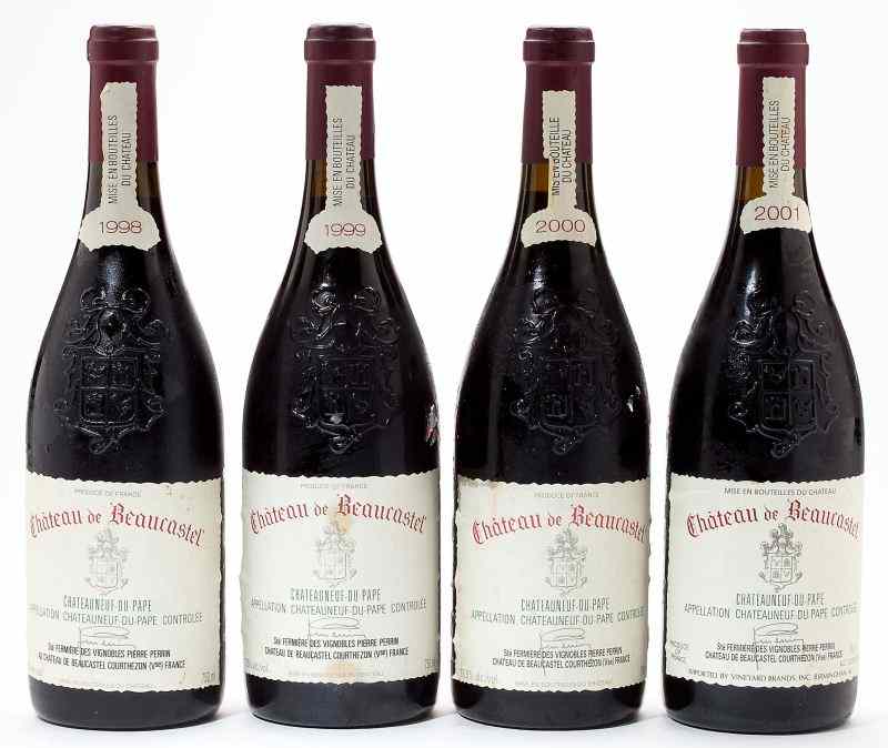 Appraisal: Chateauneuf du Pape bottle verticleVintage Beaucastel Vintage Beaucastel lbsl Vintage