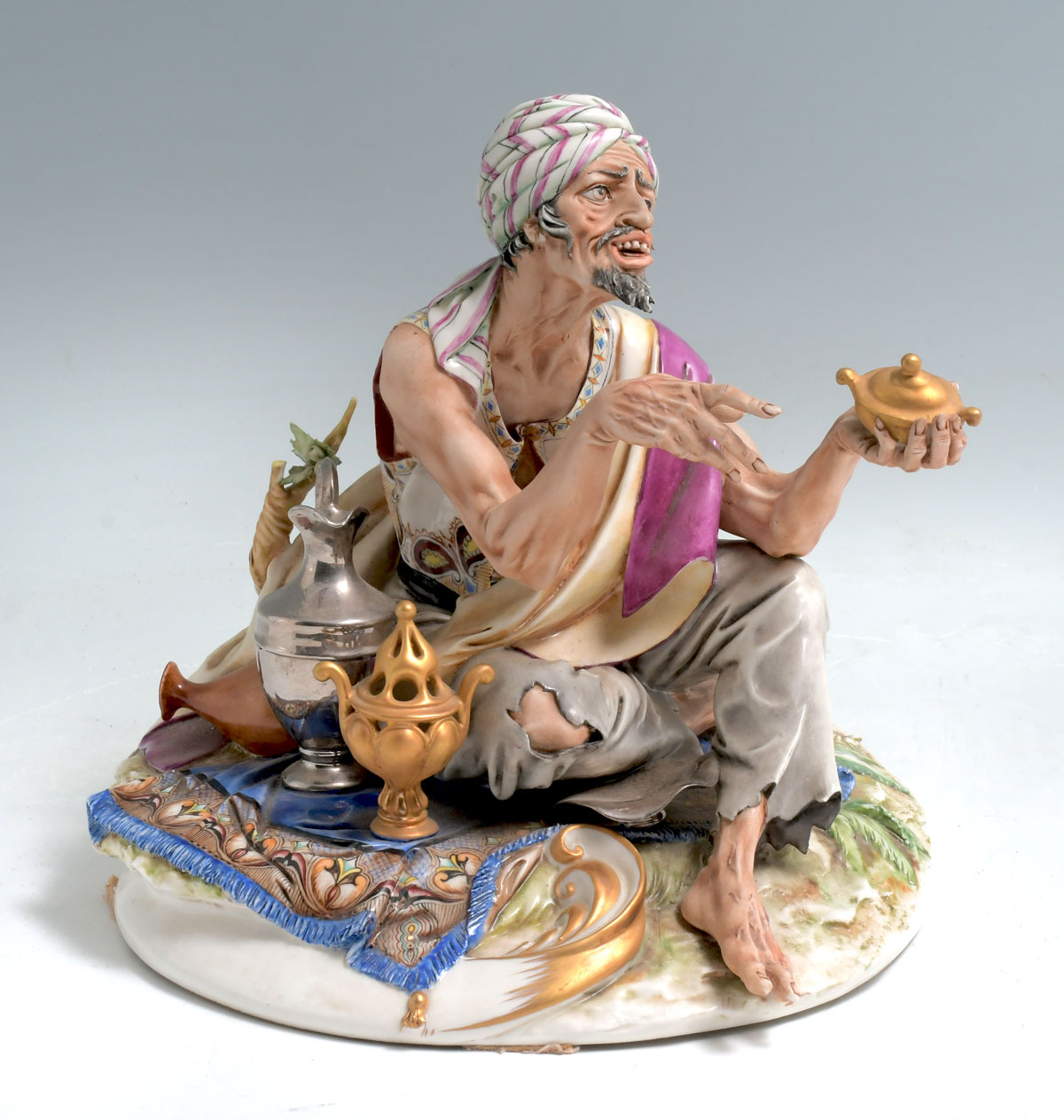 Appraisal: CAPODIMONTE PORCELAIN PERSIAN SCULPTURE Fine early th century Capodimonte porcelain