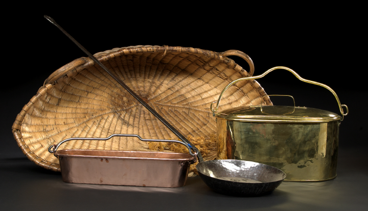 Appraisal: Monumental French Woven Reed Fish Basket early th century of