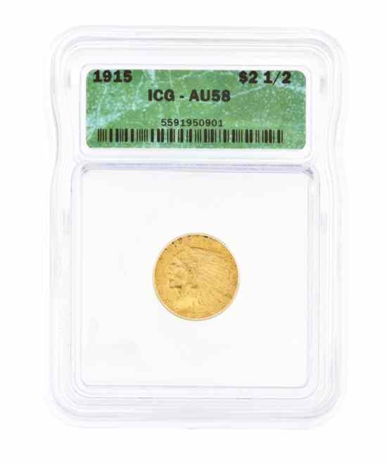 Appraisal: A U S Indian Gold Coin the quarter eagle coin