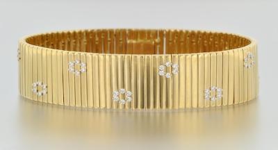 Appraisal: A Roberto Coin k Gold and Diamond Bracelet k yellow