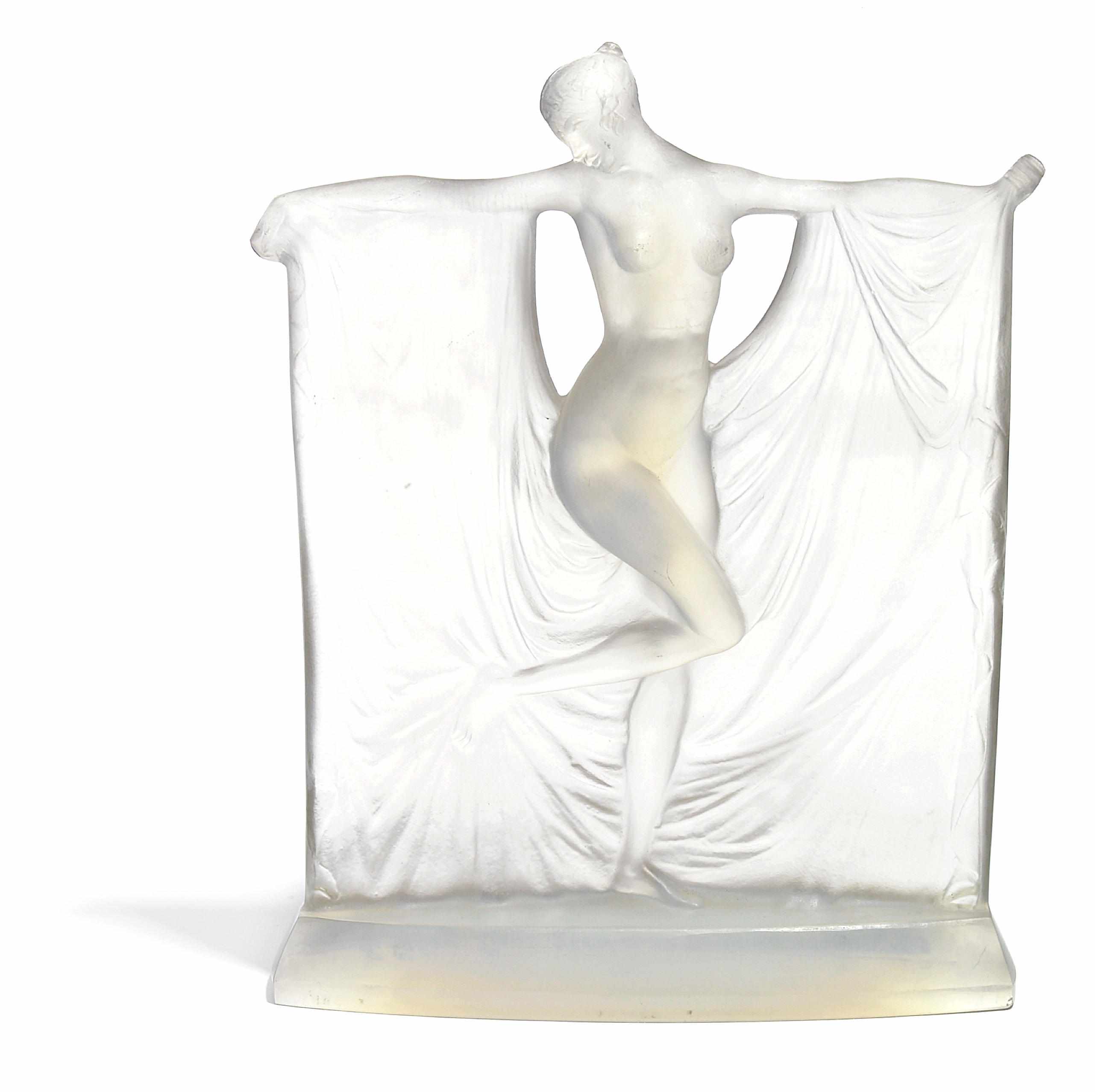 Appraisal: A Ren Lalique opalescent glass statuette Suzanne Marcilhac design introduced