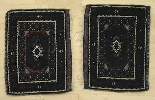 Appraisal: Pair of Baluch bag face rugs ' x '