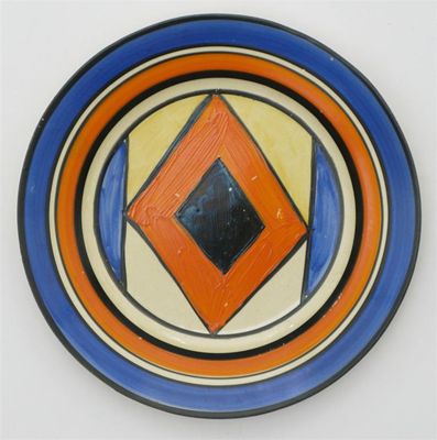 Appraisal: Diamonds' a Clarice Cliff Fantasque Bizarre side plate painted in