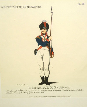 Appraisal: After Thomas Rowlandson - - 'Westminster Lt Infantry Order Arms