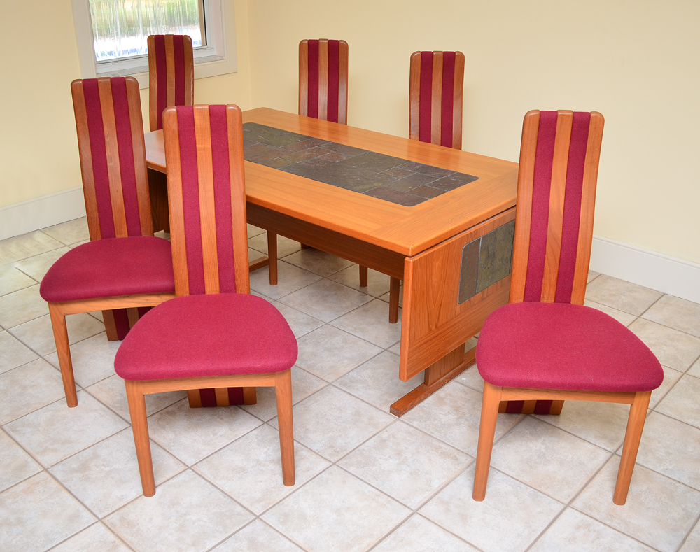 Appraisal: BENNY LINDEN DINING SET Danish modern style teakwood Set of