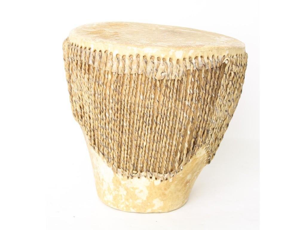 Appraisal: Small African skin clad Djembe