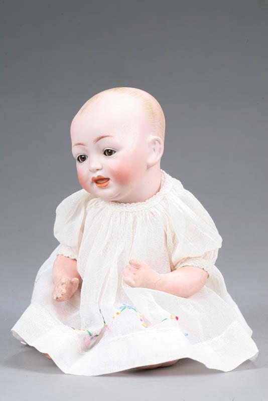 Appraisal: JDK INFANT Bisque head molded hair sleep eyes and open