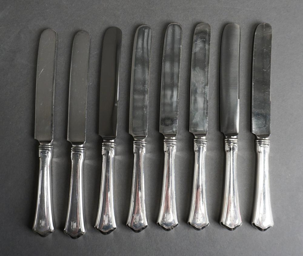 Appraisal: SET OF EIGHT STERLING SILVER HANDLE DINNER KNIVESSet of Eight