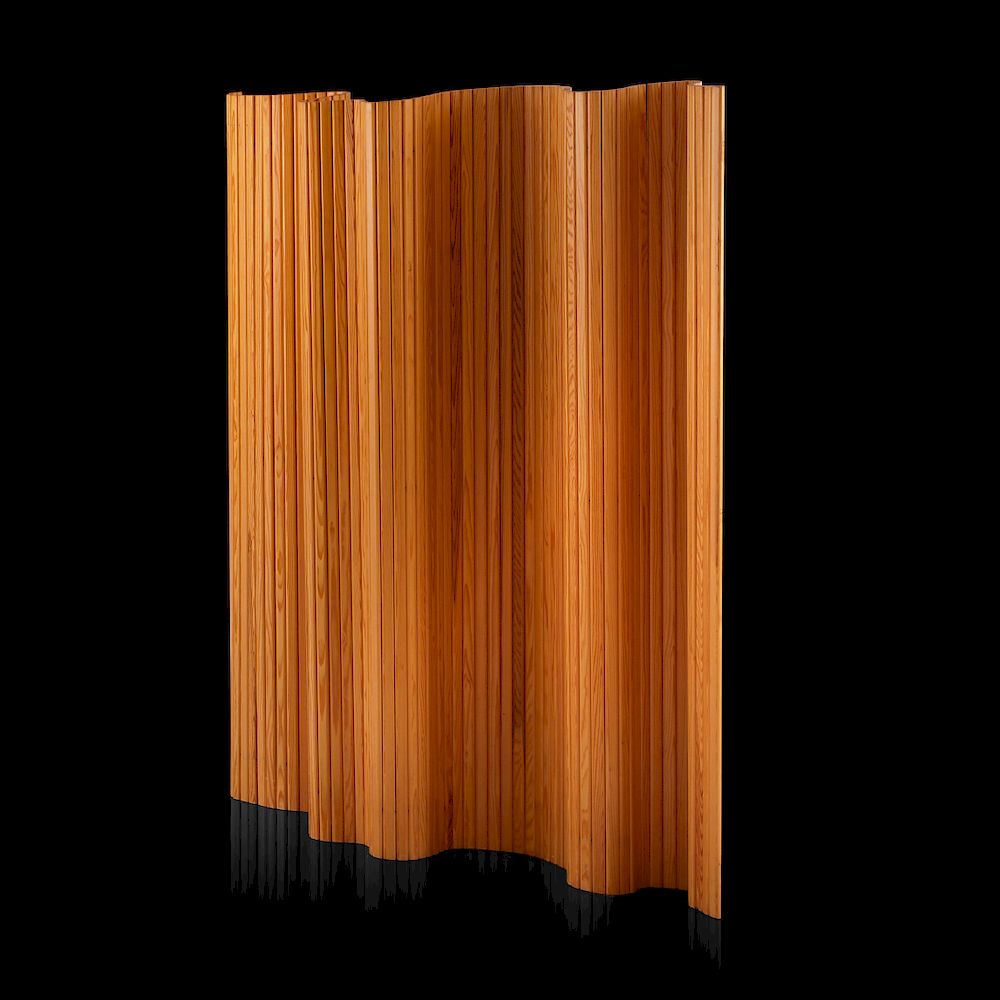 Appraisal: Alvar Aalto Patinated pine screen room divider designed by Alvar