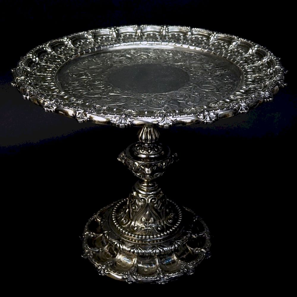 Appraisal: R Garrard Maker English Silver Tazza R Garrard Maker English