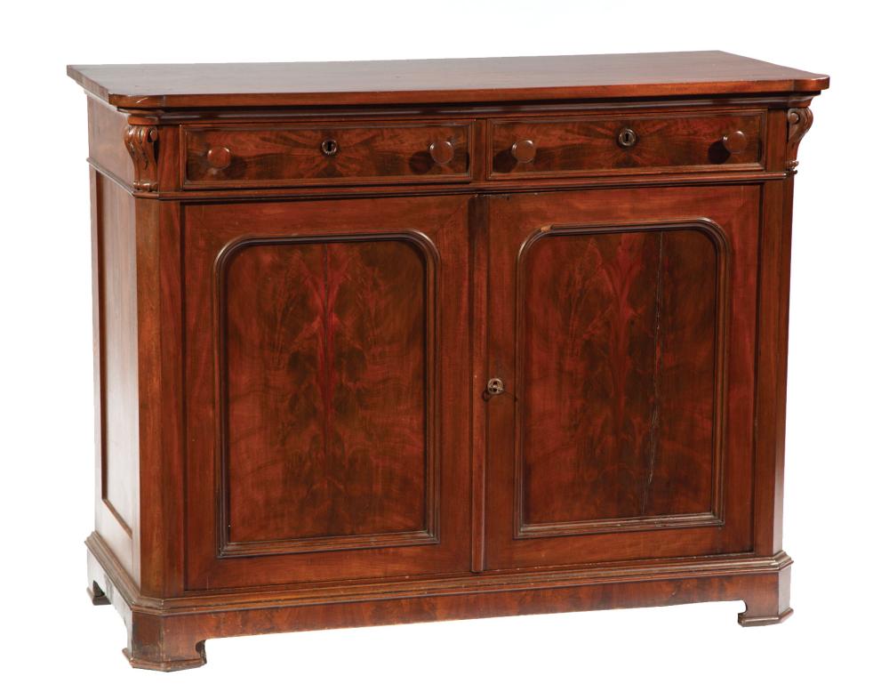 Appraisal: American Late Classical Mahogany Cabinet early-to-mid th c later shaped