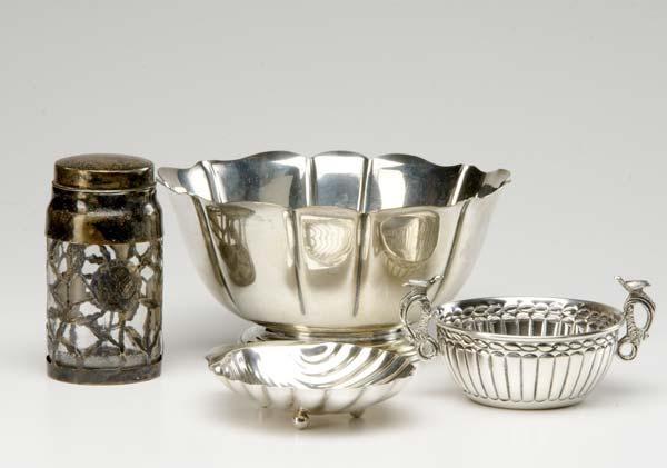 Appraisal: STERLING SILVER Group lot including a footed bowl together with