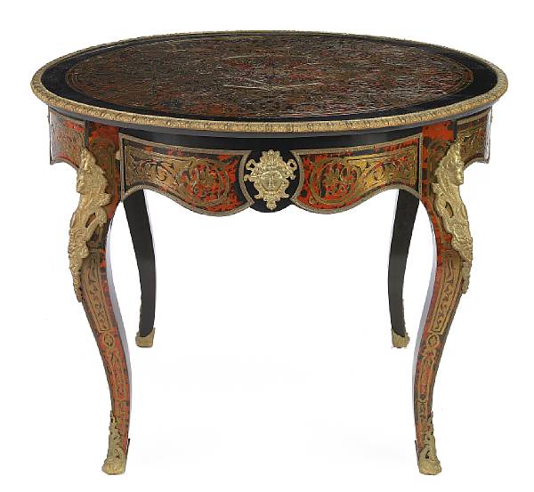 Appraisal: A Napoleon III boulle and gilt bronze mounted center table