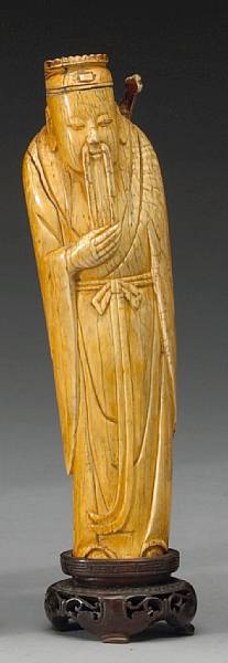 Appraisal: A pieced ivory figure of an immortal th th Century