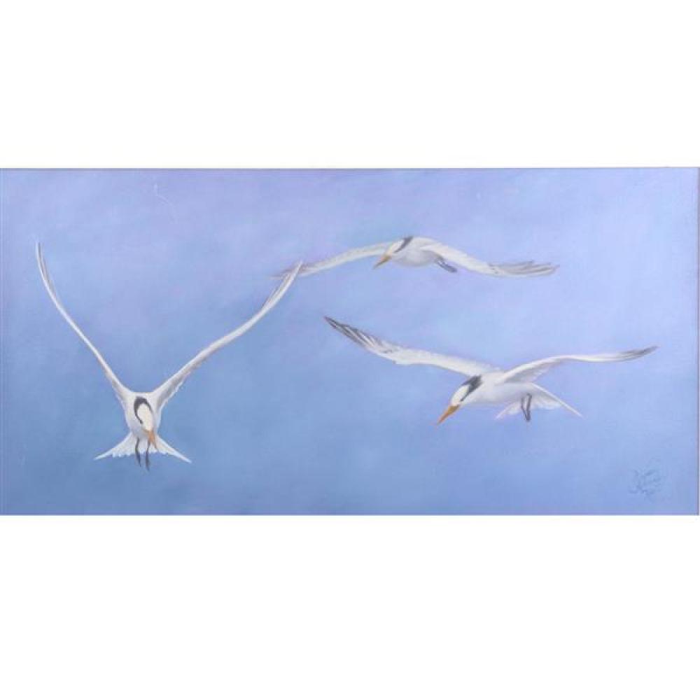 Appraisal: NANCY RICHARDS WEST AMERICAN ST CENTURY TERNS SEA BIRDS IN