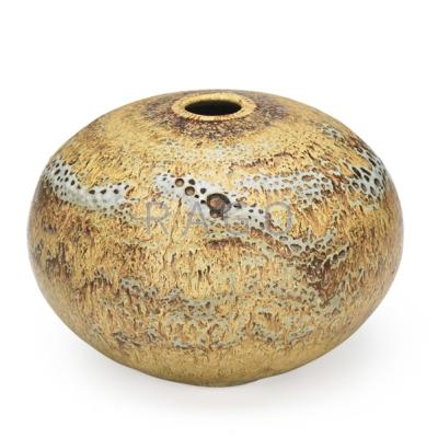 Appraisal: MAIJA GROTELL - Small spherical stoneware vase Bloomfield Hills MI