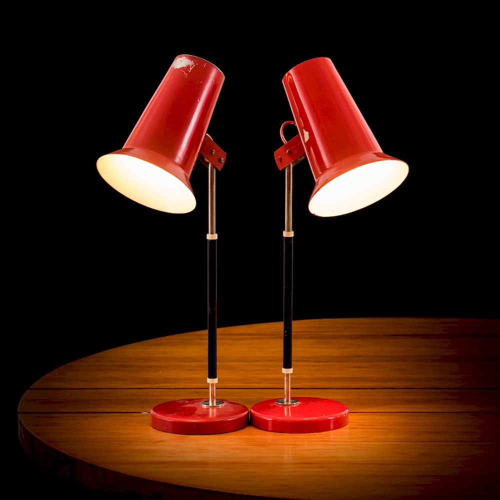 Appraisal: Yki Nummi A pair of table lamps designed by Yki