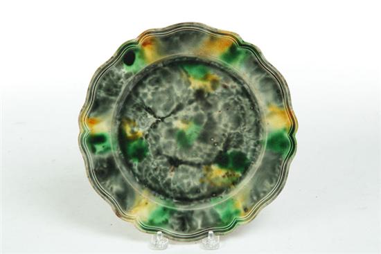 Appraisal: WHIELDON PLATE England nd half- th century Scalloped rim green