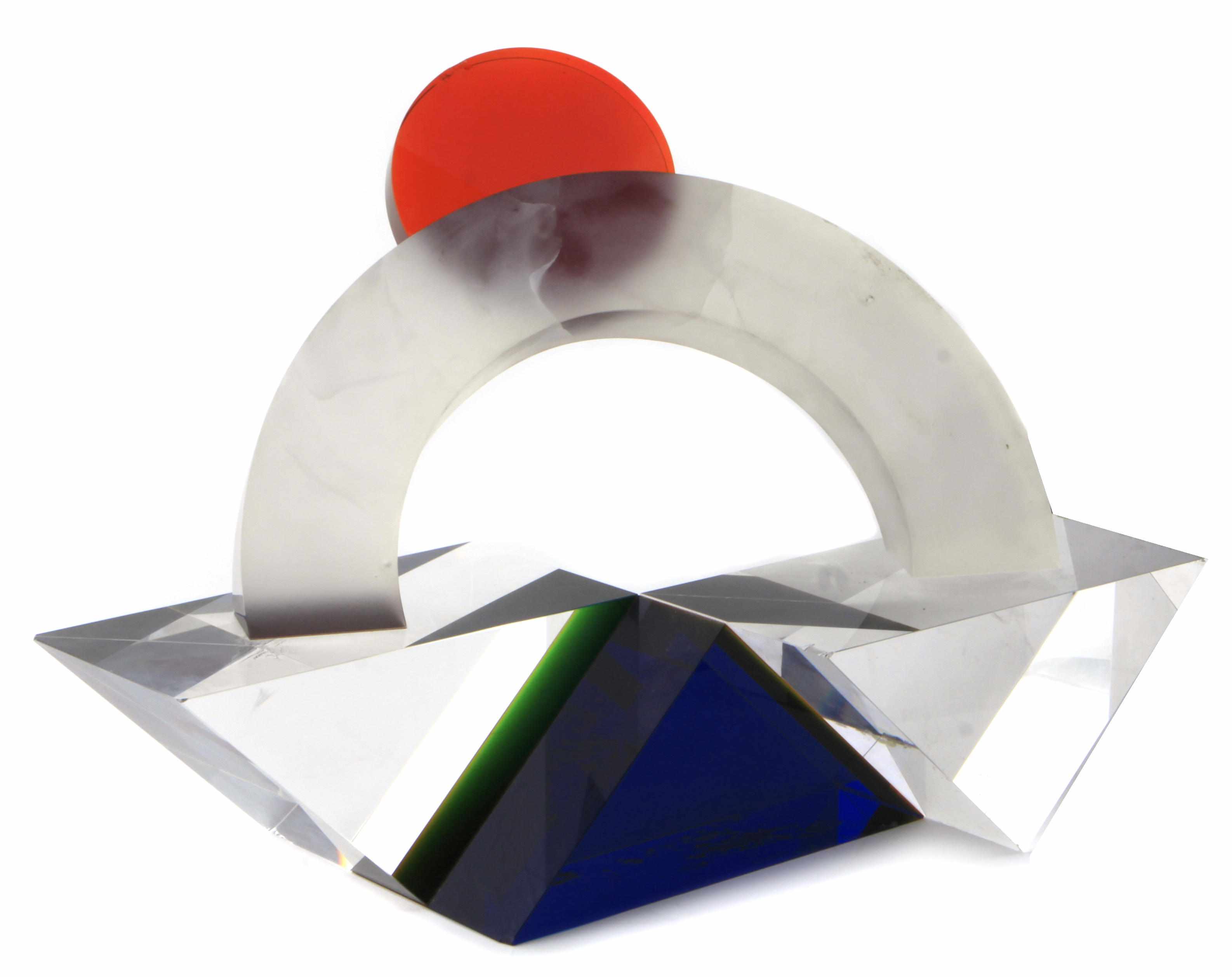 Appraisal: Michael Pavlik Czechoslovakian born untitledcut cast and polished glass chips