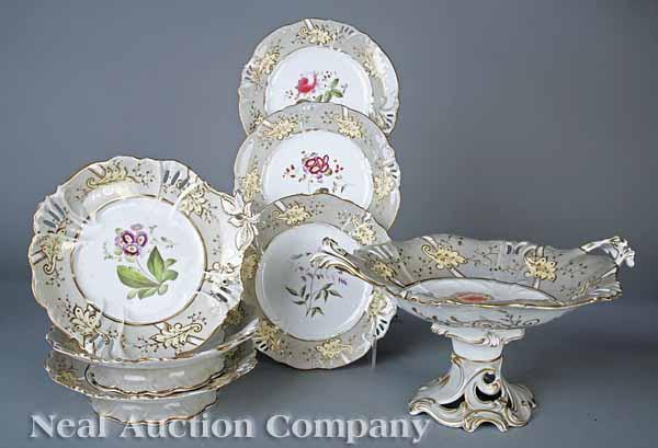 Appraisal: An Antique Ridgway Porcelain Partial Dessert Service c - with