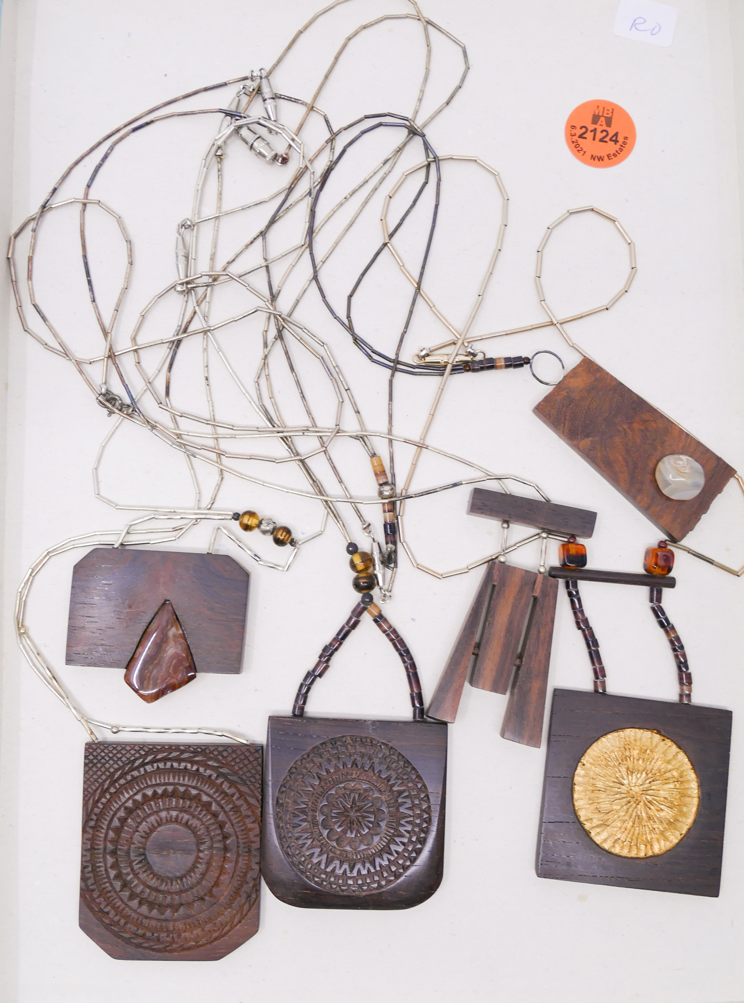 Appraisal: Box pc Edward Ohashi Midcentury Necklaces