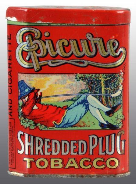 Appraisal: Epicure Vertical Tobacco Pocket Tin Description Manufactured by the United