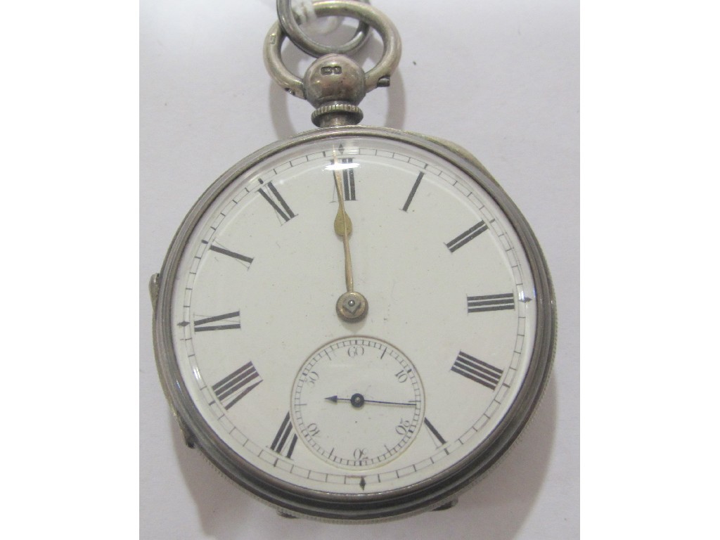 Appraisal: Silver cased open faced pocket watch