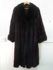 Appraisal: Mink fur full length coat Size L to XL