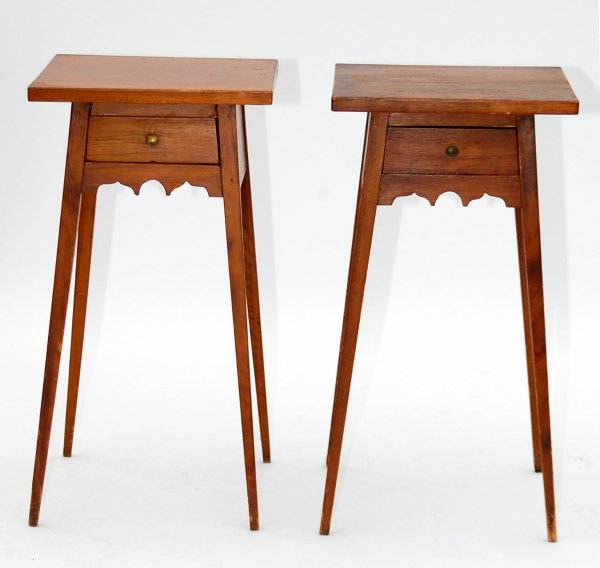 Appraisal: Pair of pine Sheraton style tables having splay legs and