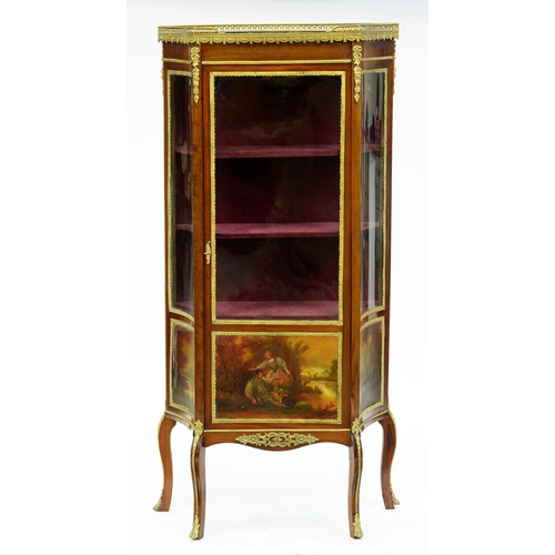 Appraisal: A French mahogany and vernis Martin cabinet early th c