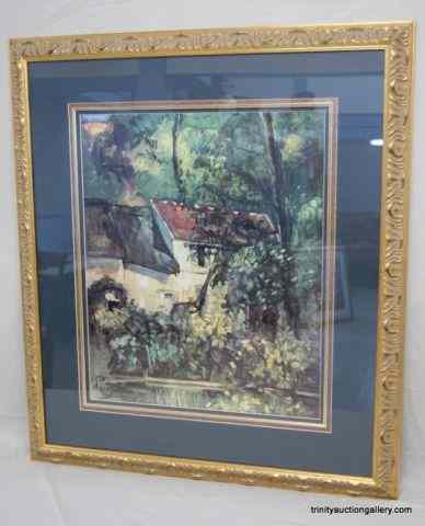 Appraisal: Paul Cezanne Print House Of Pere LacroixBy Paul Cezanne is