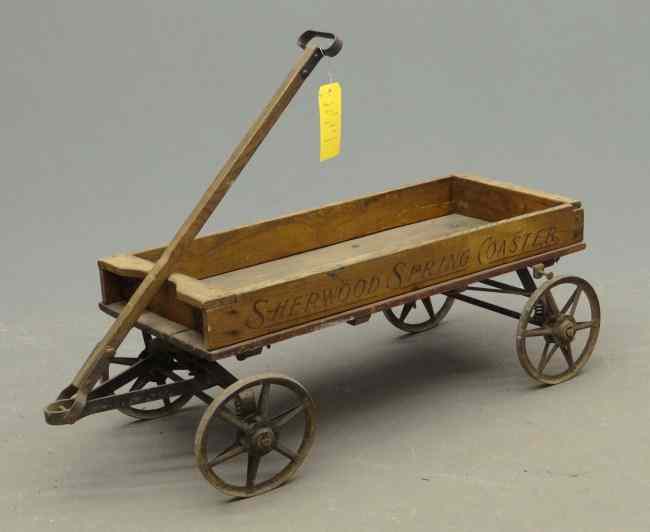 Appraisal: C 's Sherwood Spring coaster wood wagon Nice oringinal