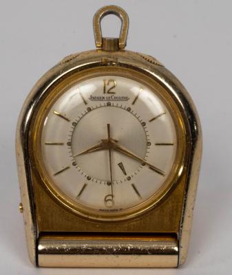 Appraisal: A Jaeger-LeCoultre travelling alarm clock manual wind the mm dial