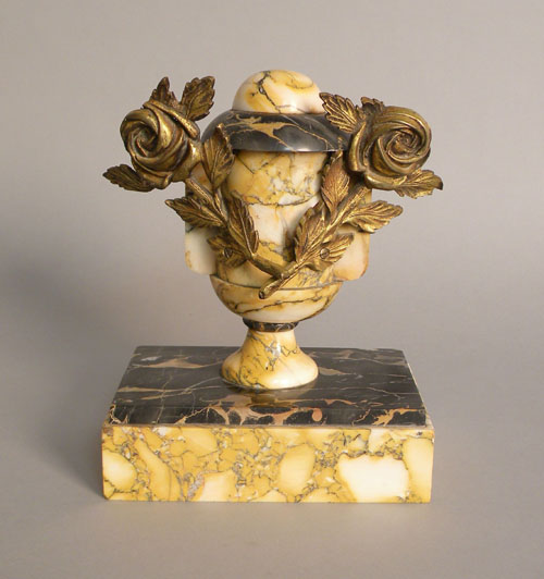 Appraisal: Marble garniture h