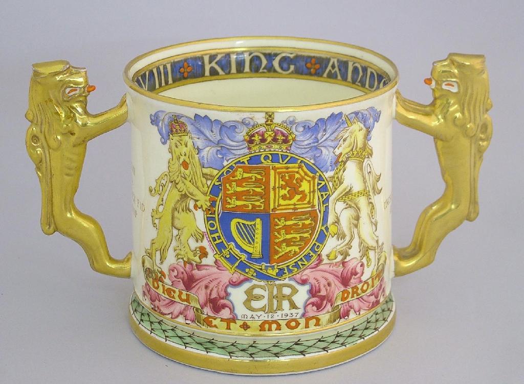 Appraisal: Paragon King Edward VIII Coronation commemorative twin-handle loving cup limited