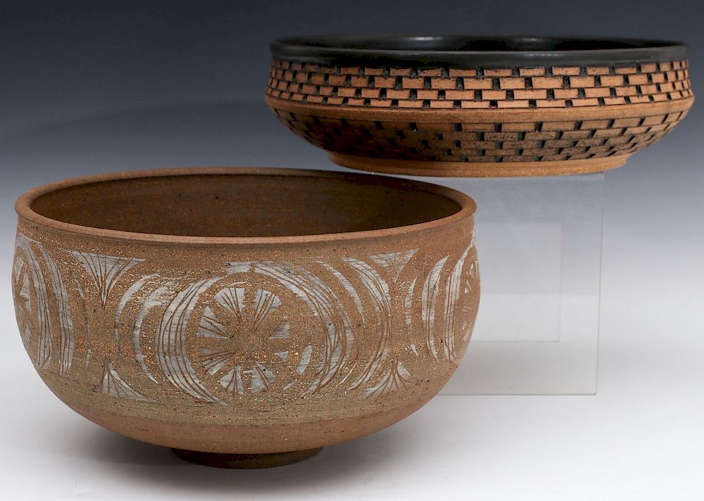 Appraisal: FRANK WILLETT AND WALTER YOVAISH STUDIO POTTERY Circa A footed