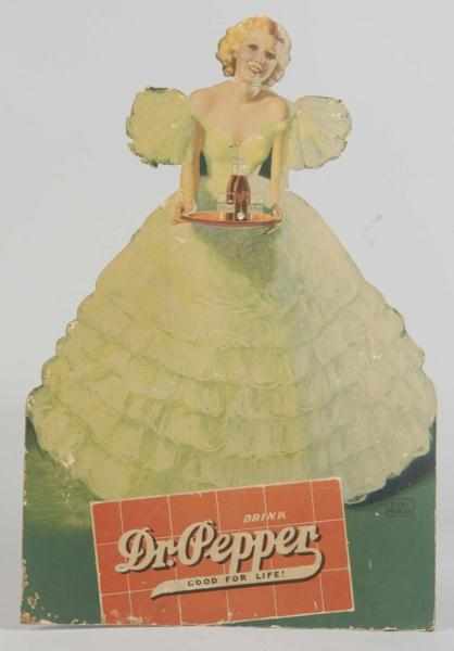 Appraisal: Cardboard Dr Pepper Cutout Sign Description s Still retains original