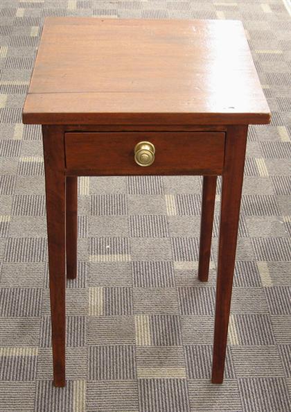 Appraisal: Federal walnut stand circa The rectangular top above single drawer