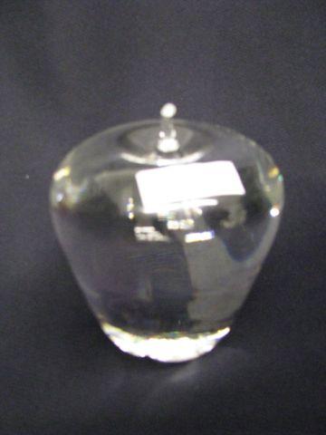 Appraisal: Steuben Figural Crystal Apple Paperweight