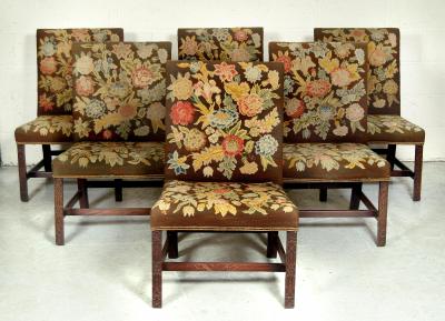 Appraisal: A SET OF SIX GEORGE III MAHOGANY SIDE CHAIRS the