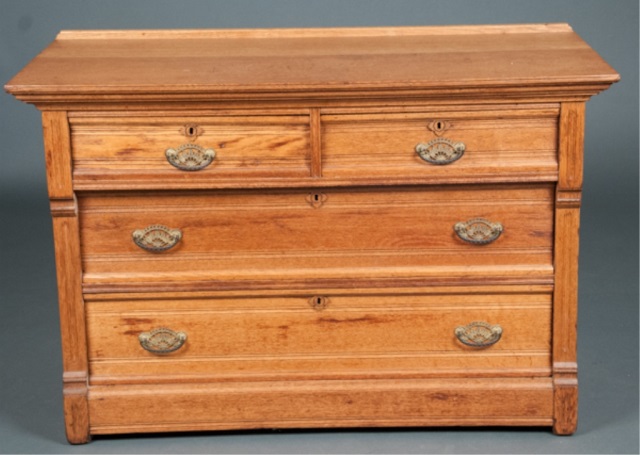 Appraisal: Oak Four Drawer Chest H x W x D