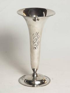 Appraisal: Sterling Silver Samuel Kirk Vase Monogrammed OT Gross