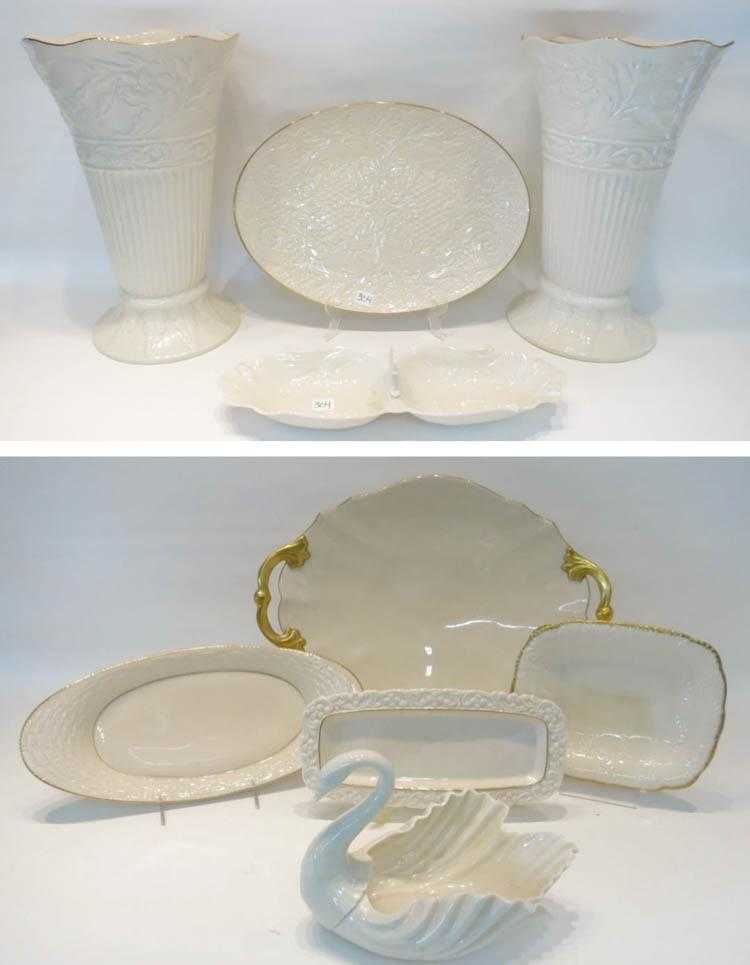 Appraisal: NINE PIECES OF LENOX TABLE WARE including a pair of