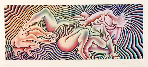 Appraisal: Judy Chicago American born Birth Trinity Lithograph in colors on