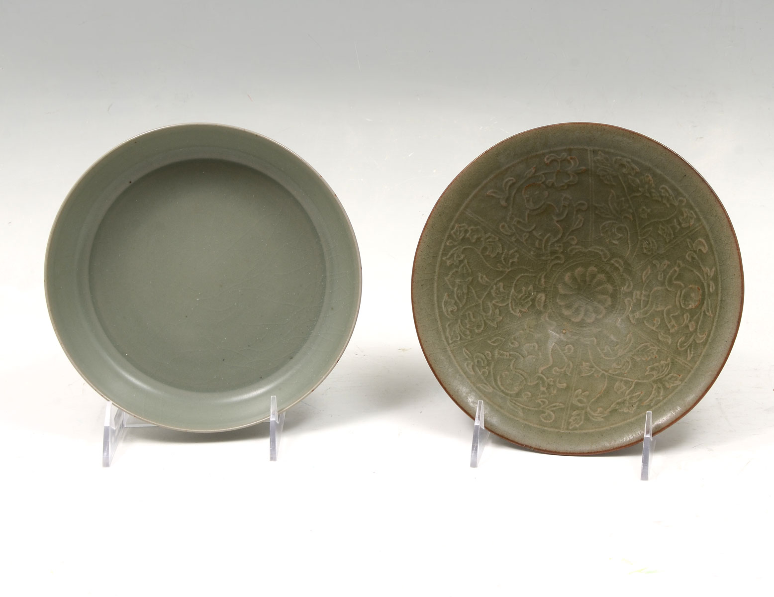 Appraisal: PIECE CHINESE CELADON BOWLS Comprising - Chinese celadon glazed low