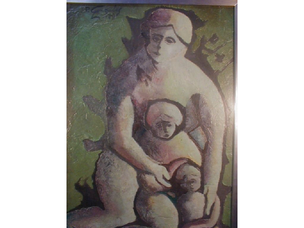 Appraisal: Gonzales Marco Pablo Study of mother and two infants Mixed