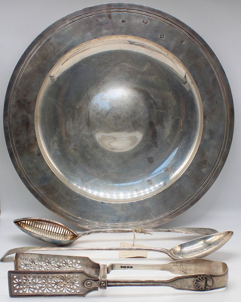 Appraisal: SILVER Sterling and Continental Silver Grouping Includes a pair of