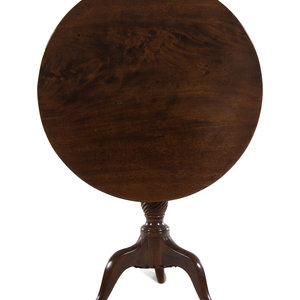 Appraisal: A George III Mahogany Tilt-Top Table Circa Height x diameter