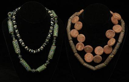 Appraisal: Assorted Millefiori Glass Bead Coral and Bone Necklaces Provenance The